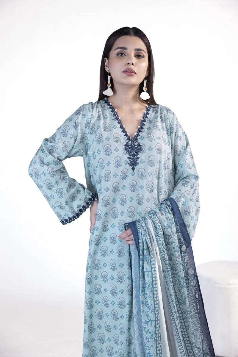 KHAADI | UNSTITCHED 3 PIECE EMBROIDERED LAWN SUIT