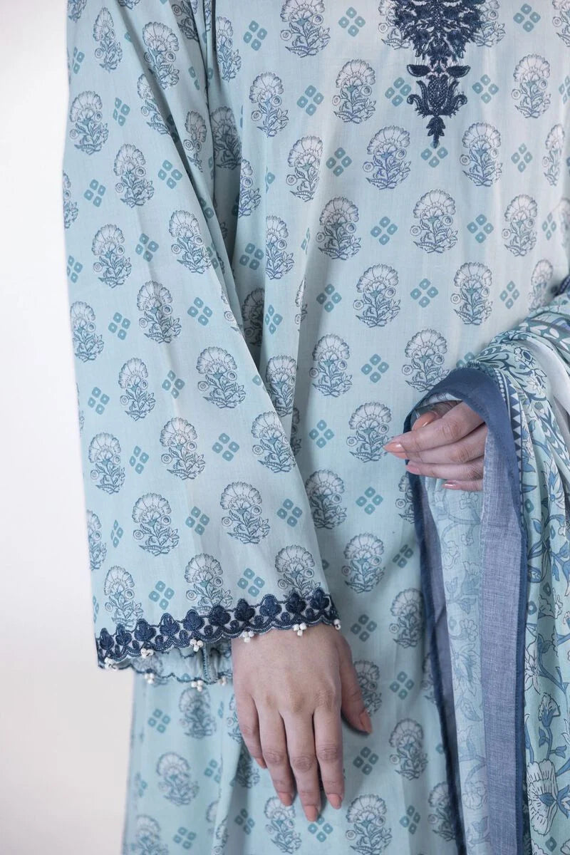 KHAADI | UNSTITCHED 3 PIECE EMBROIDERED LAWN SUIT