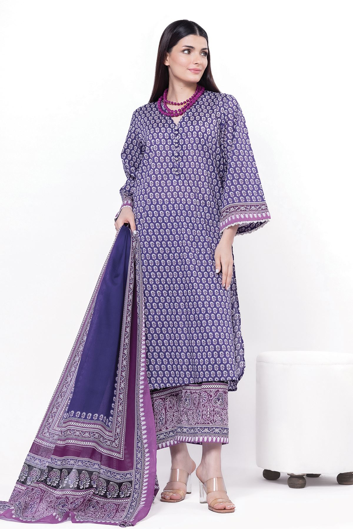 KHAADI | UNSTITCHED 3 PIECE PRINTED LAWN SUIT