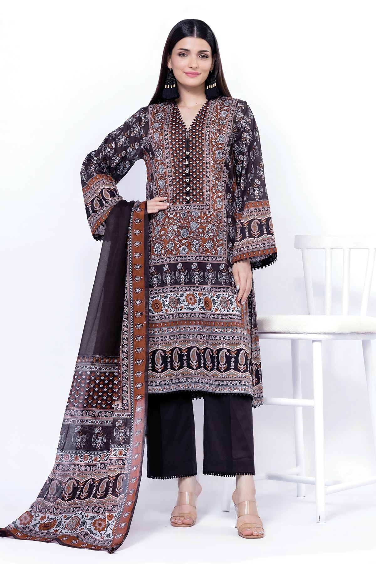 KHAADI | UNSTITCHED 3 PIECE PRINTED LAWN SUIT