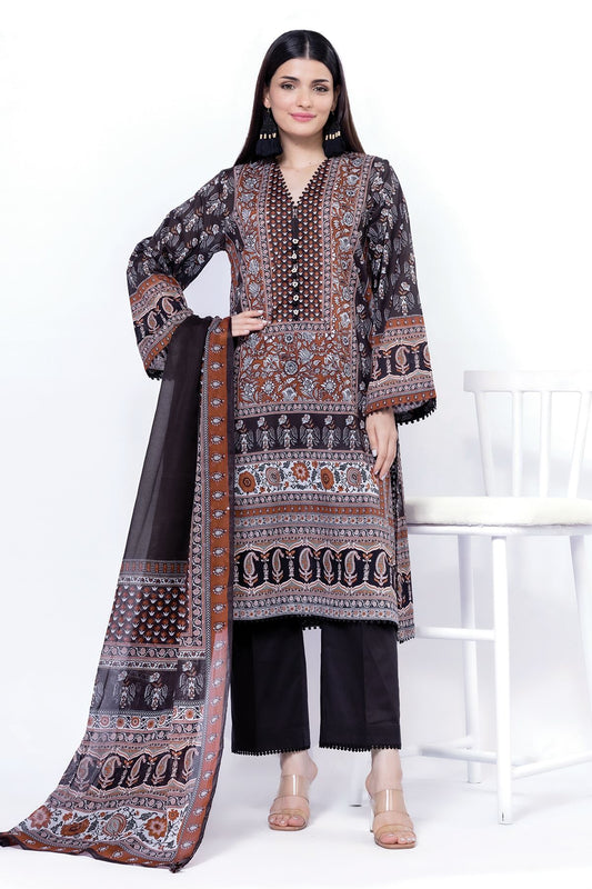 KHAADI | UNSTITCHED 3 PIECE PRINTED LAWN SUIT