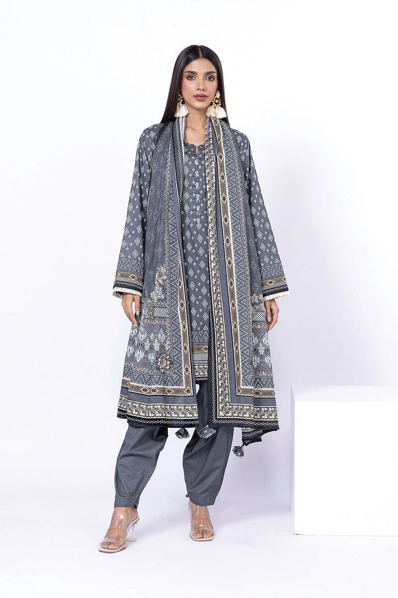 KHAADI | UNSTITCHED 3 PIECE PRINTED LAWN SUIT