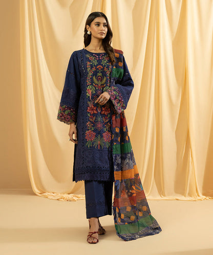 Sapphire LUXE | 3 Piece Unstitched Embroidered Cotton Jacquard Suit | US-LX23VE-4