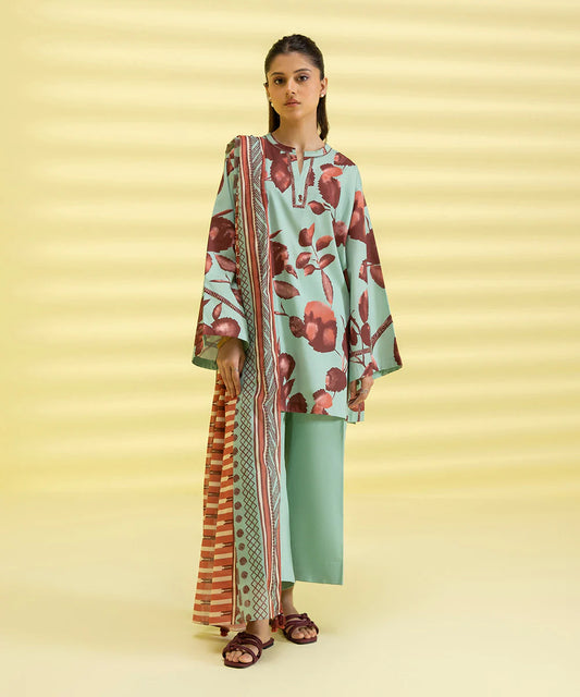 Sapphire | Unstitched 2Pc Printed Lawn - Shirt & Dupatta | 2D-DY23ZV2-3