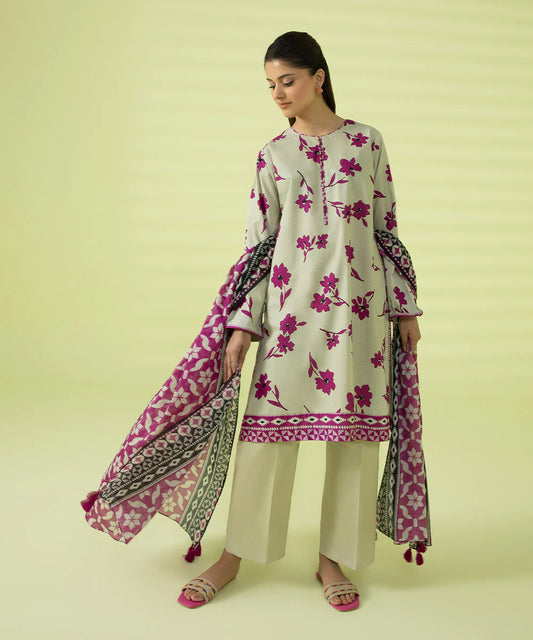 Sapphire | Unstitched 2Pc Printed Lawn - Shirt & Dupatta | 2D-DY23ZV2-4