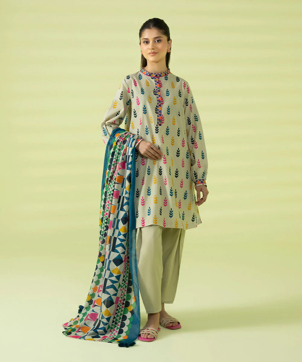 Sapphire | Unstitched 2Pc Printed Lawn - Shirt & Dupatta | 2D-DY23ZV2-6R