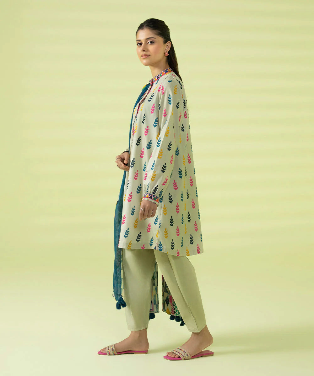 Sapphire | Unstitched 2Pc Printed Lawn - Shirt & Dupatta | 2D-DY23ZV2-6R