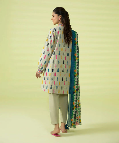 Sapphire | Unstitched 2Pc Printed Lawn - Shirt & Dupatta | 2D-DY23ZV2-6R