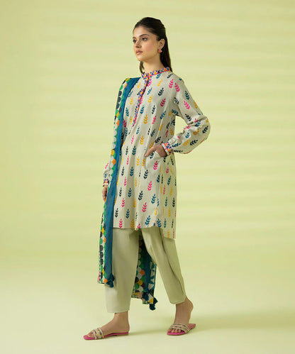 Sapphire | Unstitched 2Pc Printed Lawn - Shirt & Dupatta | 2D-DY23ZV2-6R
