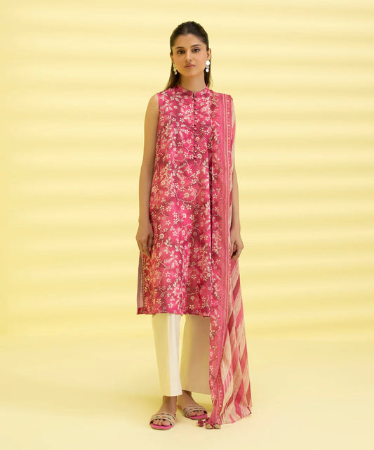 Sapphire | Unstitched 2Pc Printed Lawn -  Shirt & Dupatta | 2D-DY23ZV3-2