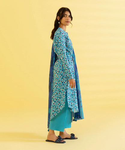 Sapphire | Unstitched 2Pc Printed Lawn - Shirt & Dupatta | 2D-DY23ZV3-3