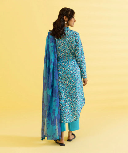 Sapphire | Unstitched 2Pc Printed Lawn - Shirt & Dupatta | 2D-DY23ZV3-3