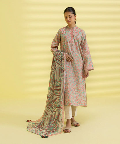 Sapphire | Unstitched 2Pc Printed Lawn - Shirt & Dupatta | 2D-DY23ZV3-4