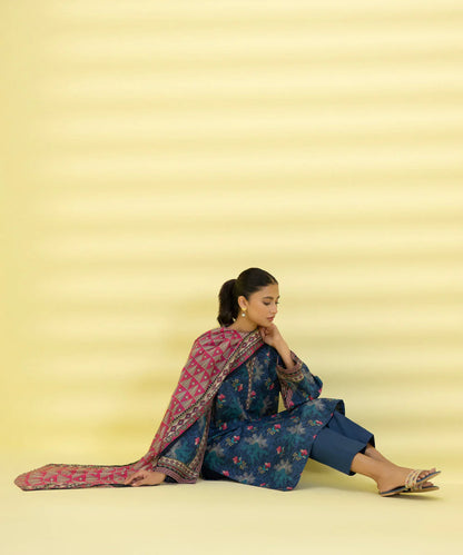 Sapphire | Unstitched 2Pc Printed Lawn - Shirt & Dupatta | 2D-DY23ZV3-5