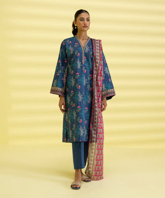 Sapphire | Unstitched 2Pc Printed Lawn - Shirt & Dupatta | 2D-DY23ZV3-5