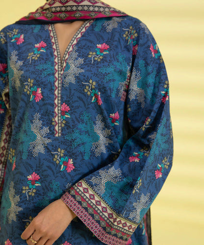 Sapphire | Unstitched 2Pc Printed Lawn - Shirt & Dupatta | 2D-DY23ZV3-5