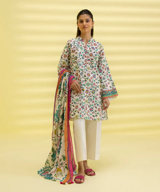 Sapphire | Unstitched 2Pc Printed Lawn - Shirt & Dupatta | 2D-DY23ZV3-6