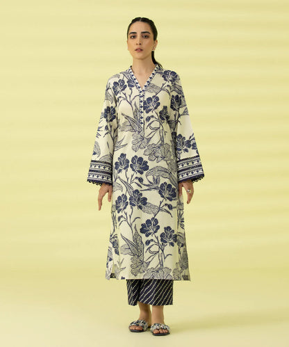 Sapphire | Unstitched 2Pc Printed Lawn - Shirt & Trouser | 2T-DY23ZV2-3R