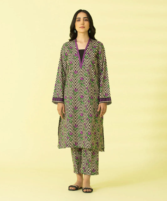 Sapphire | Unstitched 2Pc Printed Lawn - Shirt & Trouser | 2T-DY23ZV2-9R