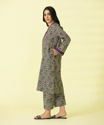 Sapphire | Unstitched 2Pc Printed Lawn - Shirt & Trouser | 2T-DY23ZV2-9R