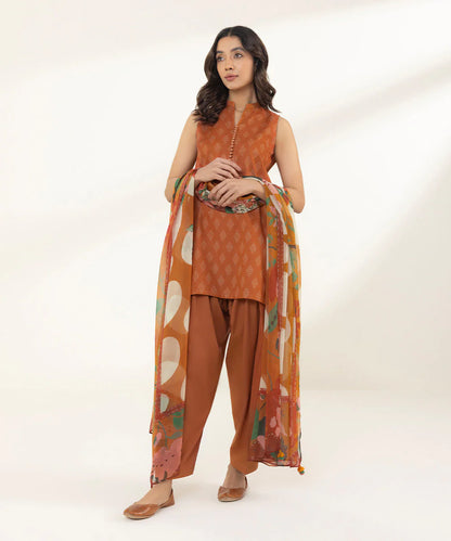 Sapphire | Unstitched 3 Piece - Printed Lawn Suit