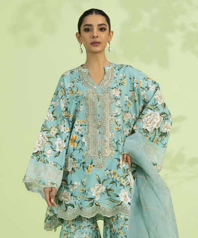 Sapphire | Unstitched 3 Piece - Embroidered Lawn Suit