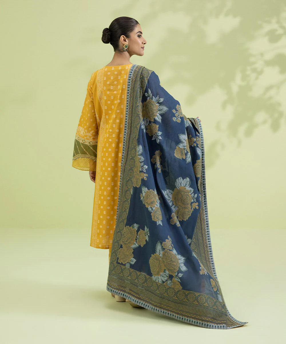 Sapphire | Unstitched 3 Piece - Embroidered Jacquard Suit