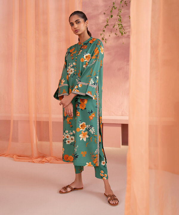 SAPPHIRE | UNSTITCHED 1 PIECE – PRINTED LAWN SHIRT