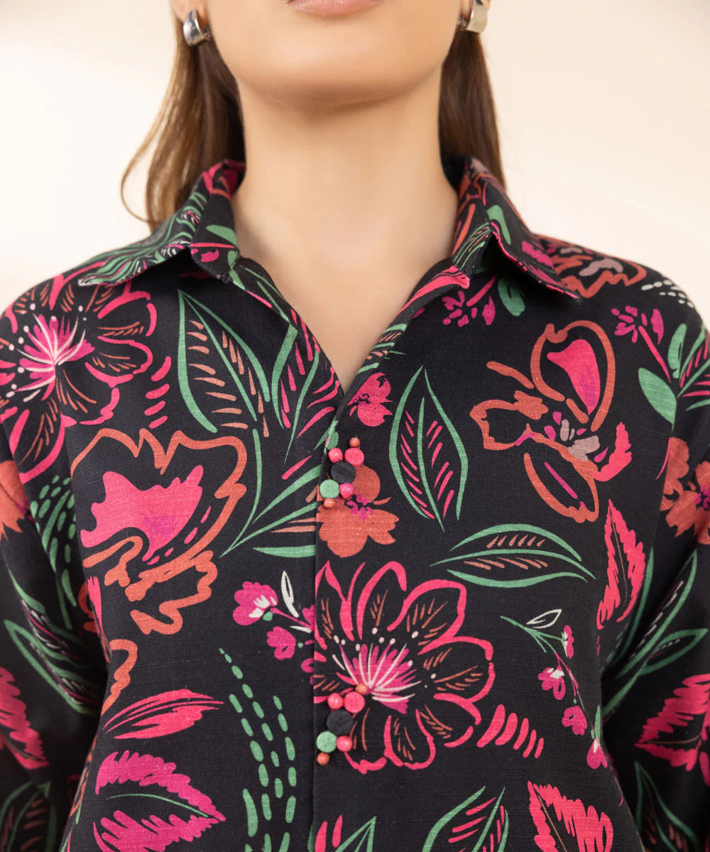 SAPPHIRE | UNSTITCHED 1 PIECE PRINTED LIGHT KHADDAR SHIRT
