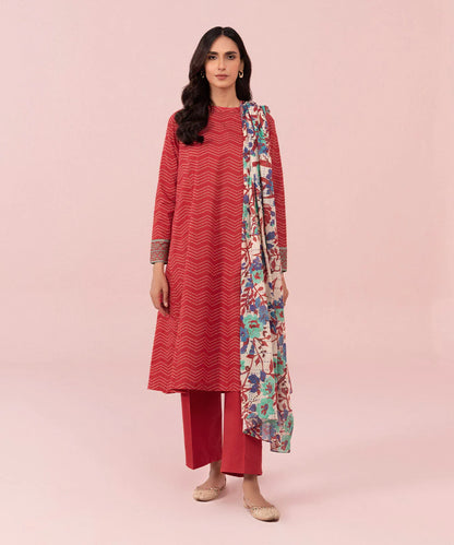 Sapphire | Unstitched 2Pc Printed Cambric- Shirt & Dupatta | U2D-DY23V5-5