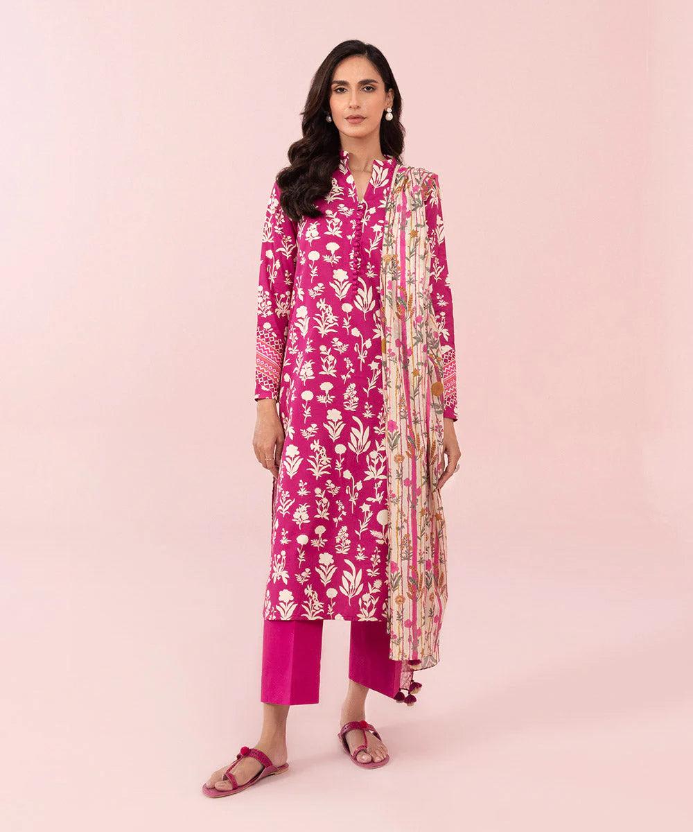 Sapphire | Unstitched 2Pc Printed Cambric- Shirt & Dupatta | U2D-DY23V5-8