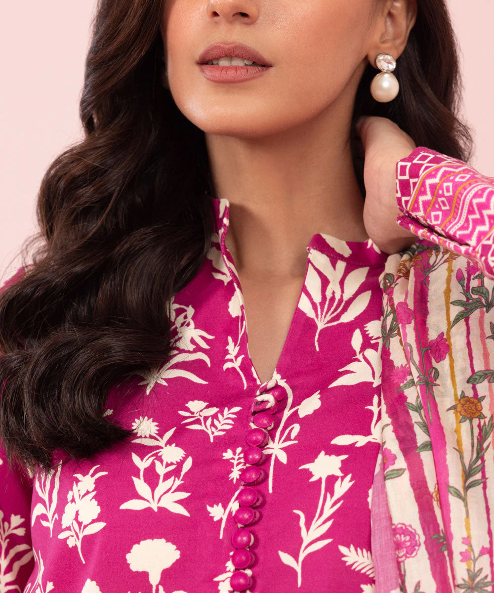 Sapphire | Unstitched 2Pc Printed Cambric- Shirt & Dupatta | U2D-DY23V5-8