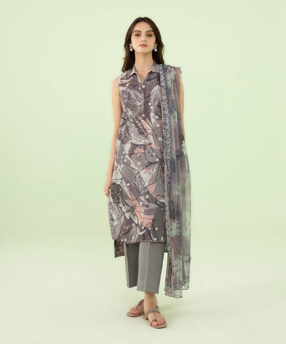 SAPPHIRE | UNSTITCHED 3 PIECE PRINTED LAWN SUIT