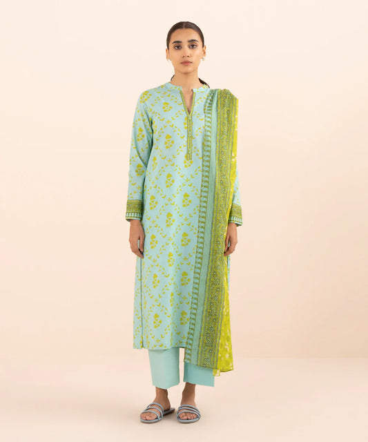 SAPPHIRE | UNSTITCHED 2 PIECE PRINTED LAWN SUIT