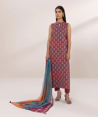SAPPHIRE | UNSTITCHED 2 PIECE PRINTED LAWN SUIT