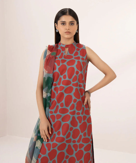 SAPPHIRE | UNSTITCHED 2 PIECE PRINTED LAWN SUIT