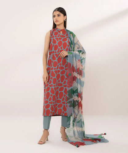 SAPPHIRE | UNSTITCHED 2 PIECE PRINTED LAWN SUIT