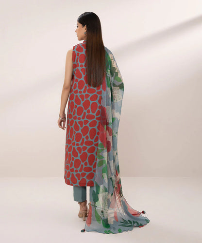SAPPHIRE | UNSTITCHED 2 PIECE PRINTED LAWN SUIT