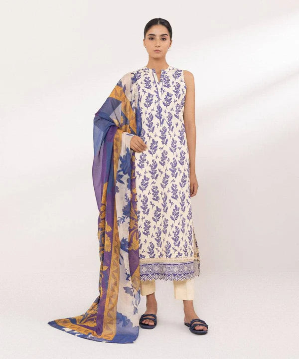SAPPHIRE | UNSTITCHED 2 PIECE PRINTED LAWN SUIT