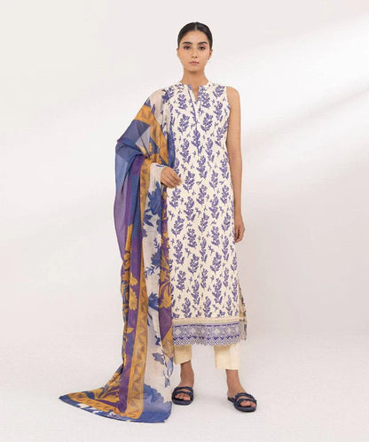 SAPPHIRE | UNSTITCHED 2 PIECE PRINTED LAWN SUIT