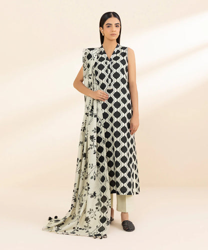 SAPPHIRE | UNSTITCHED 2 PIECE PRINTED LIGHT KHADDAR SUIT