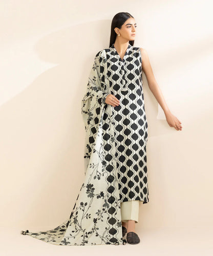 SAPPHIRE | UNSTITCHED 2 PIECE PRINTED LIGHT KHADDAR SUIT
