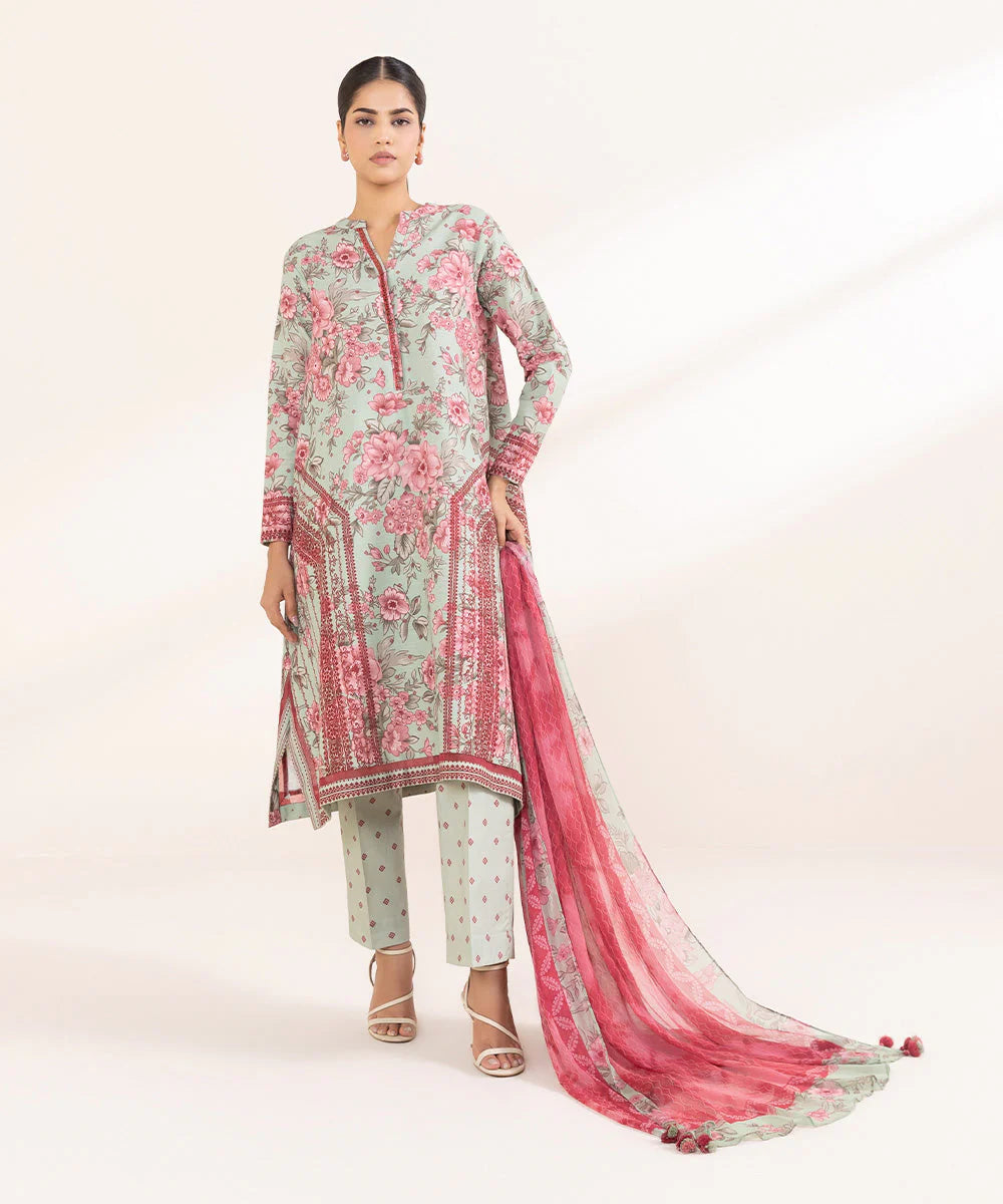 SAPPHIRE | UNSTITCHED 2 PIECE PRINTED KHADDAR SUIT