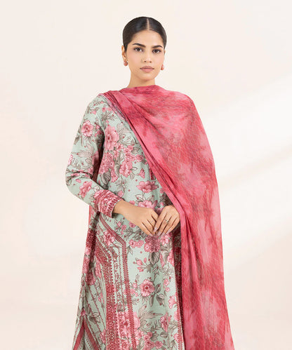 SAPPHIRE | UNSTITCHED 2 PIECE PRINTED KHADDAR SUIT