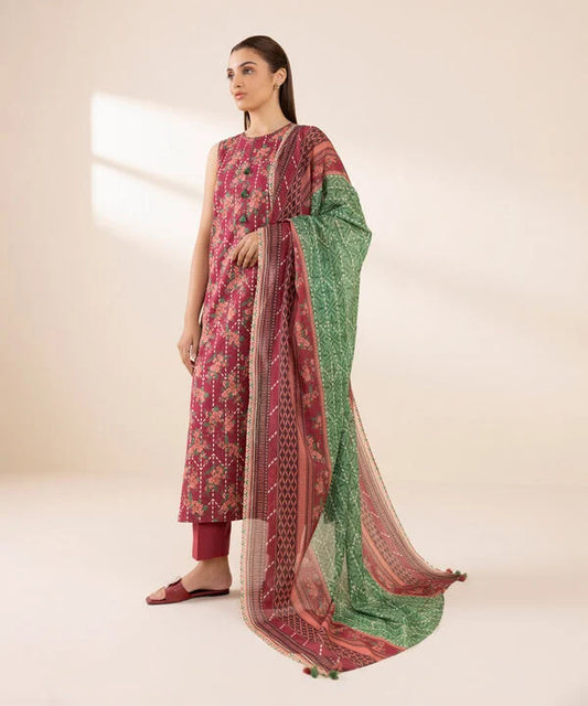 SAPPHIRE | UNSTITCHED 2 PIECE PRINTED LAWN SUIT