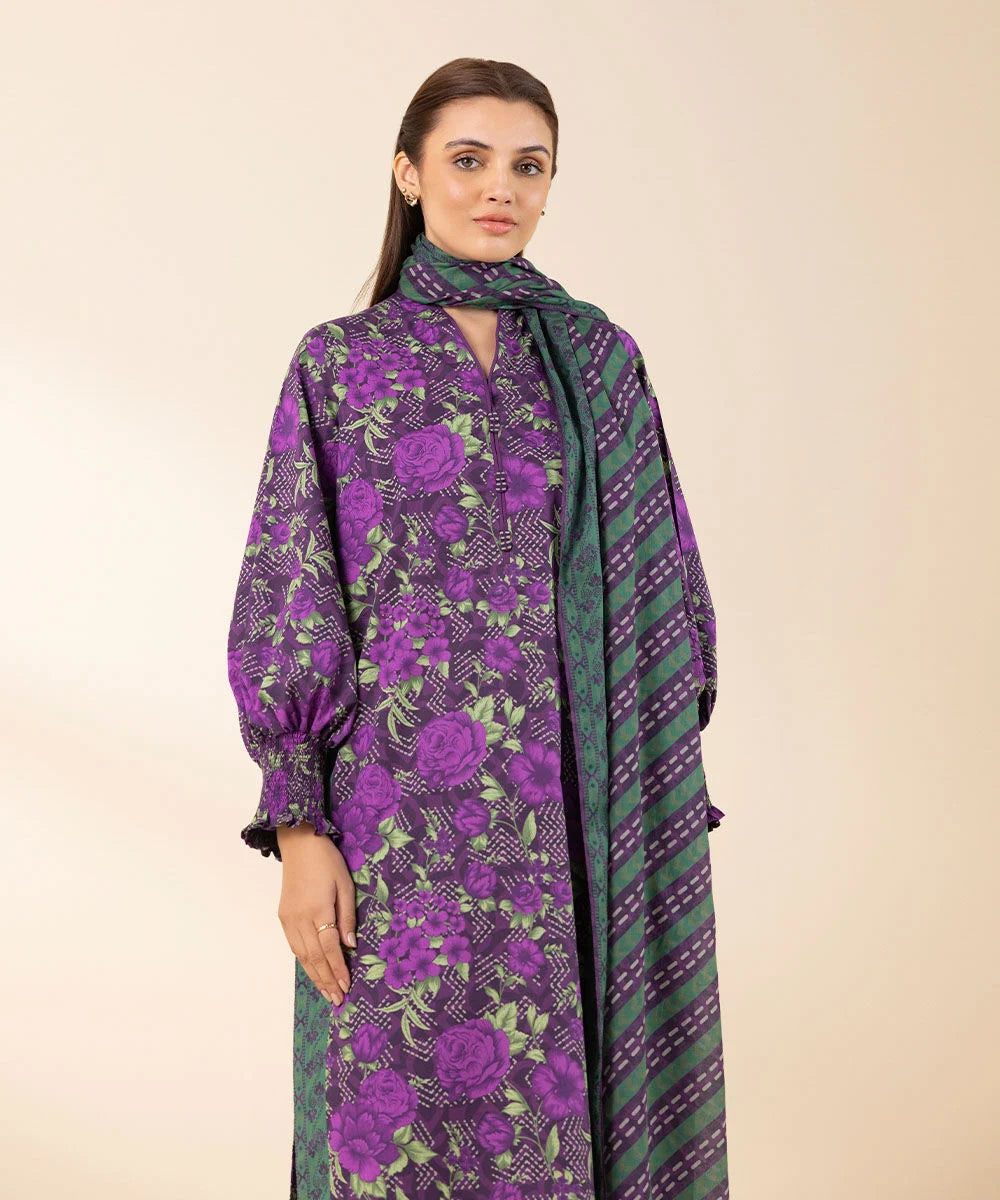 SAPPHIRE | UNSTITCHED 2 PIECE PRINTED LAWN SUIT