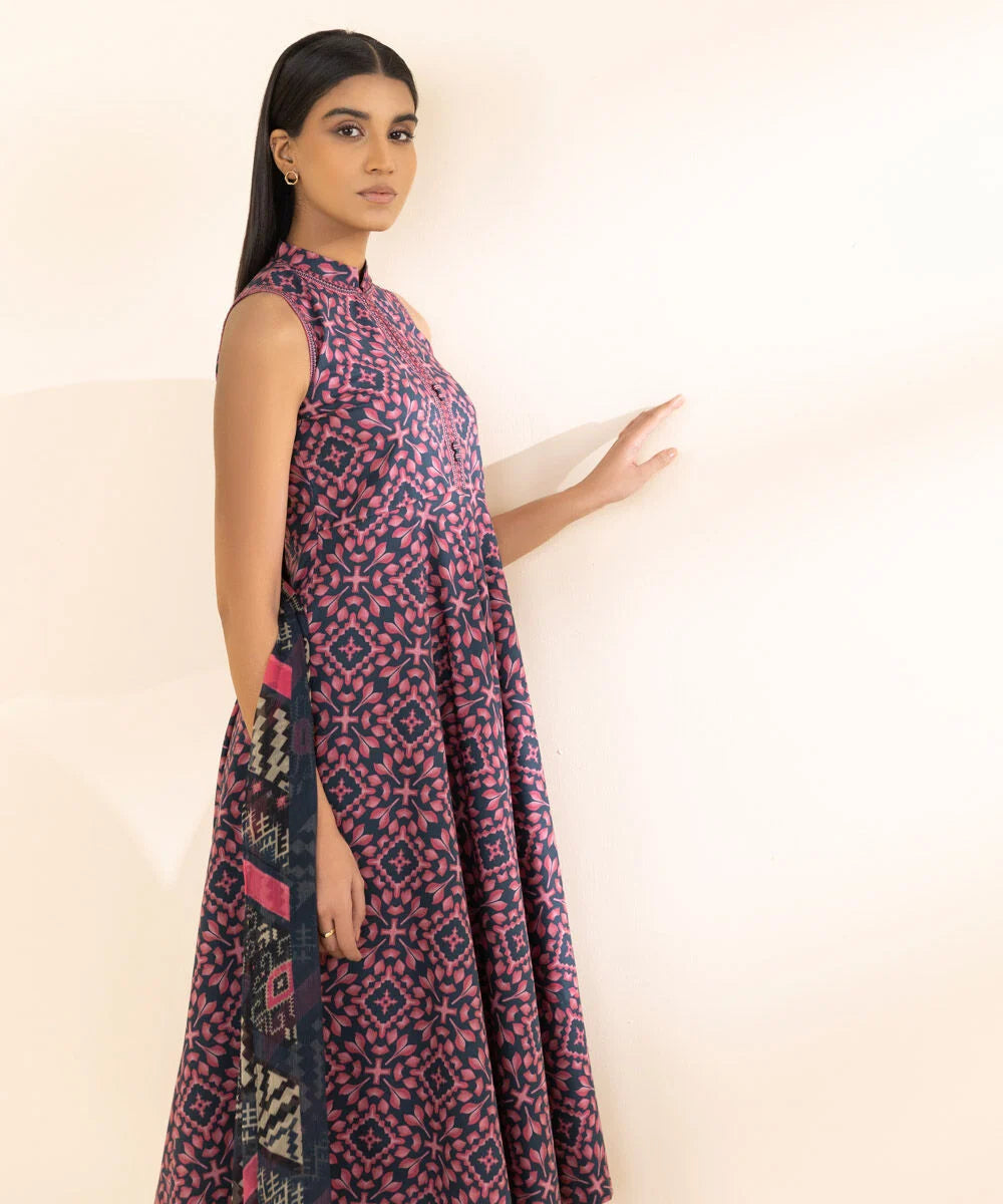 SAPPHIRE | UNSTITCHED 2 PIECE PRINTED LAWN SUIT