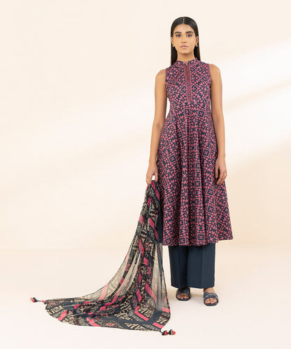 SAPPHIRE | UNSTITCHED 2 PIECE PRINTED LAWN SUIT