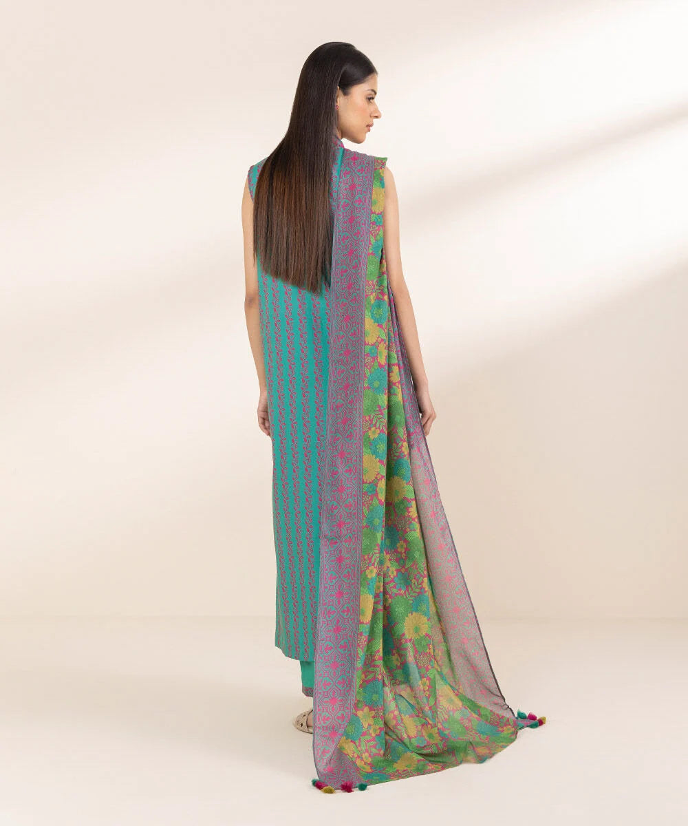 SAPPHIRE | UNSTITCHED 2 PIECE PRINTED LAWN SUIT