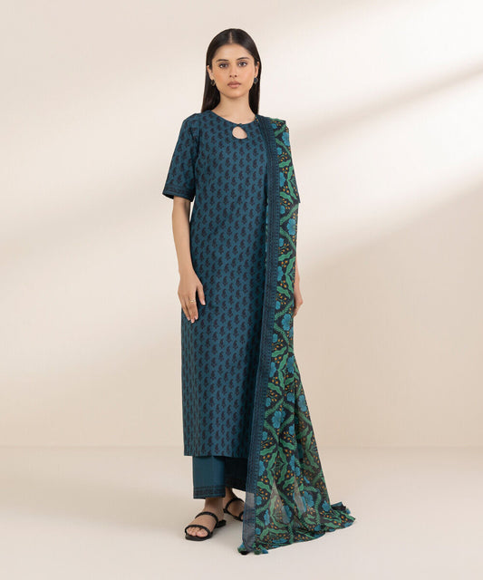 SAPPHIRE | UNSTITCHED 2 PIECE PRINTED LAWN SUIT